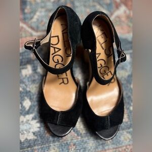 Kelsi Dagger Leather Wood Platform Shoes – Size 8.5 New